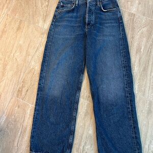 Agolde REN High Rise cropped jeans in color Control